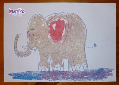 dekorhomok elefant