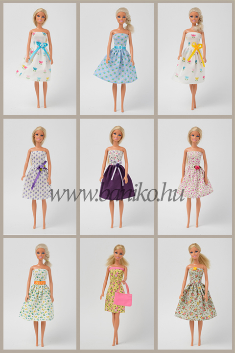 Virágos barbie ruhák